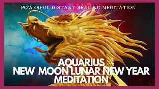 Aquarius New Moon February 9 2024  Lunar New Year  Guided Meditation for Deep Transformation [upl. by Ahsinid]