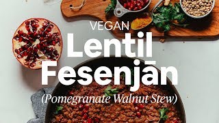 Vegan Lentil Fesenjān Pomegranate Walnut Stew  Minimalist Baker [upl. by Romaine]