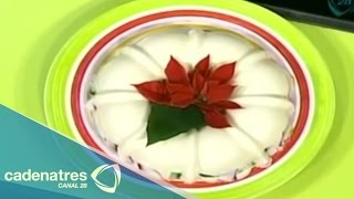 Deliciosa gelatina navideña  Recetas de postres navideños  Cómo hacer postres navideños [upl. by Gibbon]