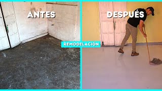 Resina Epóxica sobre piso de CONCRETO  Remodelando un piso [upl. by Siesser]