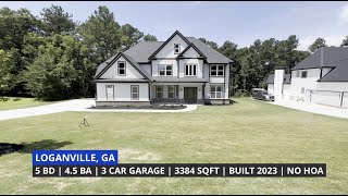 FOR SALE IN LOGANVILLE GA  NEW CONSTRUCTION 5BD 45BA HOME [upl. by Elyac]