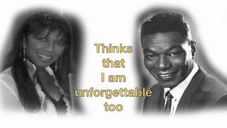 Nate King Cole and Natalie Cole Unforgettable Lyrics [upl. by Nattirb]