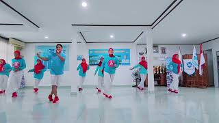 Re Loca  Line Dance  Demo by IIK Perumda Tirta Musi Palembang [upl. by Ecnar]