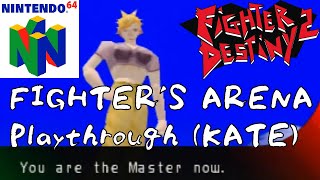 Fighter Destiny 2 Nintendo 64  KATE Playthrough FIGHTERS ARENA [upl. by Annibo]