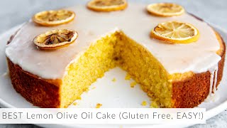 EASY amp DELICIOUS Lemon Olive Oil Cake Gluten Free [upl. by Ennoval]