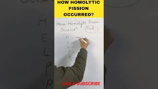 HOW HOMOLYTIC FISSION OCCURRED HOMOLYTIC FISSIONchemistry cbse shorts neet [upl. by Neyrb]