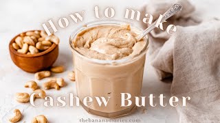 How to make Homemade Cashew butter  2 ingredients in 5 minutes [upl. by Nyrrek851]