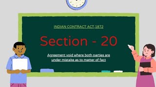 Section 20 of the Indian Contract Act1872 [upl. by Elmina837]