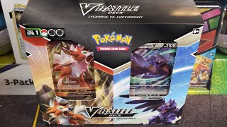 Pokémon Lycanroc vs Corviknight V Battle Deck Opening [upl. by Zischke]