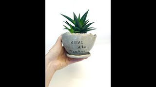 How to make a pinch pot with a stamp print [upl. by Hcab]