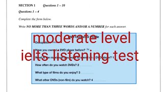 moderate level ielts listening test with answers 2024Hd video [upl. by Maude190]