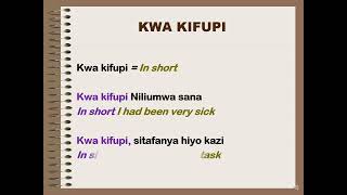 Importance of the Word Kwa in Swahili  How to Use Kwa in Swahili Conversation [upl. by Irac]