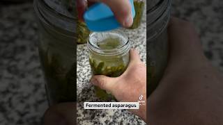 My fermenting asparagus is alive fermentedfood fermented probiotics fermenting asparagus [upl. by Katz]