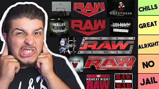 Every MONDAY NIGHT RAW Theme Song RAKNED  WWE Tier List [upl. by Tocs]