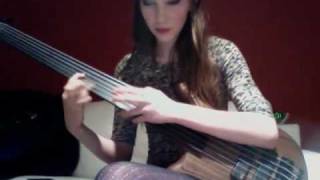 6 String Fretless Bass Tapping Riff [upl. by Garson]