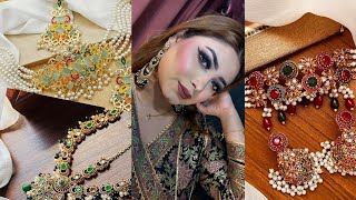 beautiful original Pakistani Bridal Jewellery Collection😍😍Unique Design By TANAZ😍 😍 Amreensparkle [upl. by Elyse]