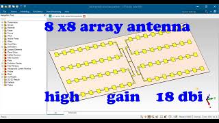 8x8 array antenna that will be used Groove gap waveguide antenna in CST [upl. by Nali610]