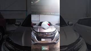 BEFORE AND AFTER Perbaikan mobil Honda HRV warna silver di Bengkel Dinarti Putro [upl. by Doro]