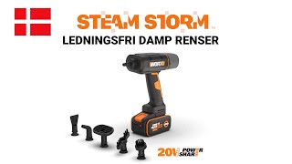 Worx WX 770 LEDNINGSFRI DAMP RENSER DA [upl. by Yenhpad]