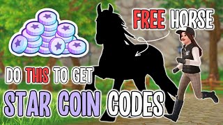 HOW TO FIND NEW STAR COIN CODES FREE HORSES amp FREE STAR RIDER IN STAR STABLE BE QUICK [upl. by Acile]