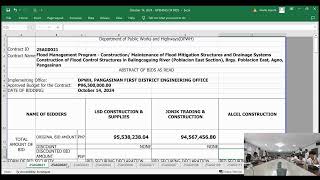 Procurement Livestream for DPWH Pangasinan 1st DEO on October 14 2024 [upl. by Amliw]