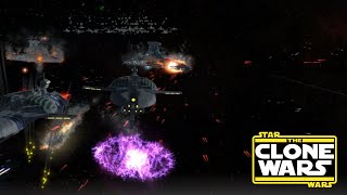 Epic Star Wars Clone Wars Space Battle [upl. by Elades]