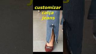 Jeito simples de customizar calça jeans customizarjeans jeans customizarcalçajeans jeans [upl. by Lananna470]