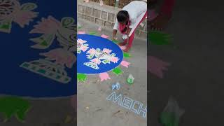 Rangoli art in jntua College of engineering kalikiri [upl. by Lynden897]