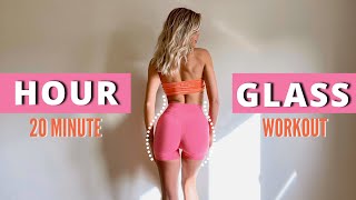 20 MIN HOURGLASS BODY WORKOUT  smaller waist amp big round butt  No Equipment [upl. by Lear153]