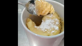 MUG CAKE VAINILLA  1 Minuto de microondas sin huevo FACIL EH [upl. by Htebazileyram551]