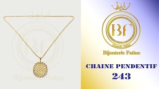 Chaine Pendentif 243 en Or 18 Carats [upl. by Bocock]