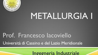 Metall I Lezione 18c [upl. by Auqinat79]