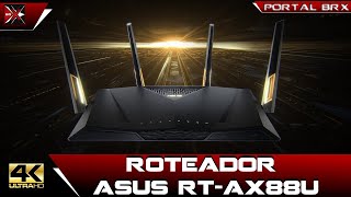 O Melhor Roteador Gamer no Brasil Review ASUS RTAX88U [upl. by Drannek]