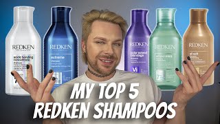 TOP 5 REDKEN SHAMPOOS  Best Shampoos For All Hair Types  Shampoos You Need To Try  Best Of Redken [upl. by Sremmus528]