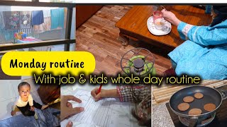 How I spend mn whole day with job amp kids  whole day routine vlog [upl. by Jacobina880]