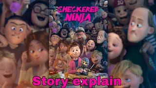 Checkered ninja Animation movie story explain [upl. by Jyoti]