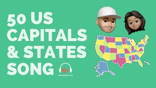 50 US Capitals and States Rap Song  Sing Learn Memorize Lyrics To Americas Geography Fast [upl. by Yelekalb]