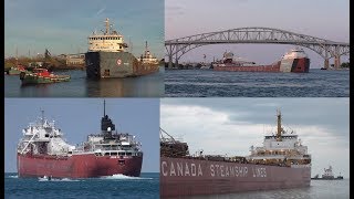 17 Ships on Great Lakes  Classic lakers of the 2017 shipping season  big ships on the Great Lakes [upl. by Yelmene]