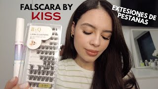 Extensiones de pestañas postizas desde casa  Kiss falscara ✨ [upl. by Ahcropal]