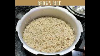 Brown riceHow to cook brown rice in teluguMudibiyyam annam vandadambrown rice in pressure cooker [upl. by Alyek]