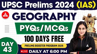 UPSC Prelims 2024  UPSC Geography Classes  PYQsMCQs  By Preeti Mam  Adda247 IAS 42 [upl. by Divd]