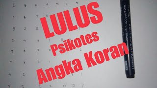 Tips mengerjakan psikotes angka koran kraepelin [upl. by Assiled]