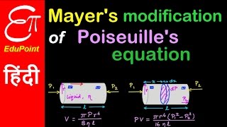 Poiseuilles equation  2  Mayers modification  in HINDI [upl. by Longerich]