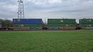 southbound NS Intermodal Decatur alabama [upl. by Ecirtnahs]