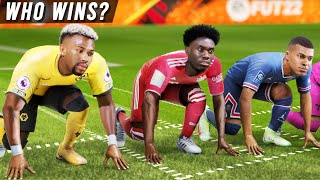 FIFA 22 PACESPEED TEST  Who is the fastest player in the game [upl. by Alexandrina]