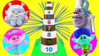 Trolls Movie Cake Toy Surprise Game Learn Numbers amp Save Poppy Branch amp Bridget from Bergen Chef [upl. by Sheila]