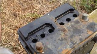 Car Battery Repair After Sitting 10 Years How To Basic Home Products [upl. by Aikram]