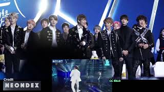 BTS EXO Minho Shonwu idols reaction to Rain비  Rainism GDA 2017 [upl. by Carrissa]