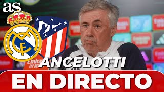 ANCELOTTI EN DIRECTO  Rueda de prensa REAL MADRID  ATLÉTICO DE MADRID [upl. by Ynohtnacram96]