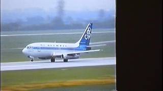 Olympic Airways  Boeing 737200  Takeoff DUS classic [upl. by Rumery]